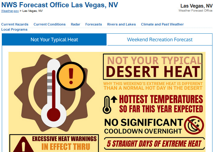Las Vegas extreme heat